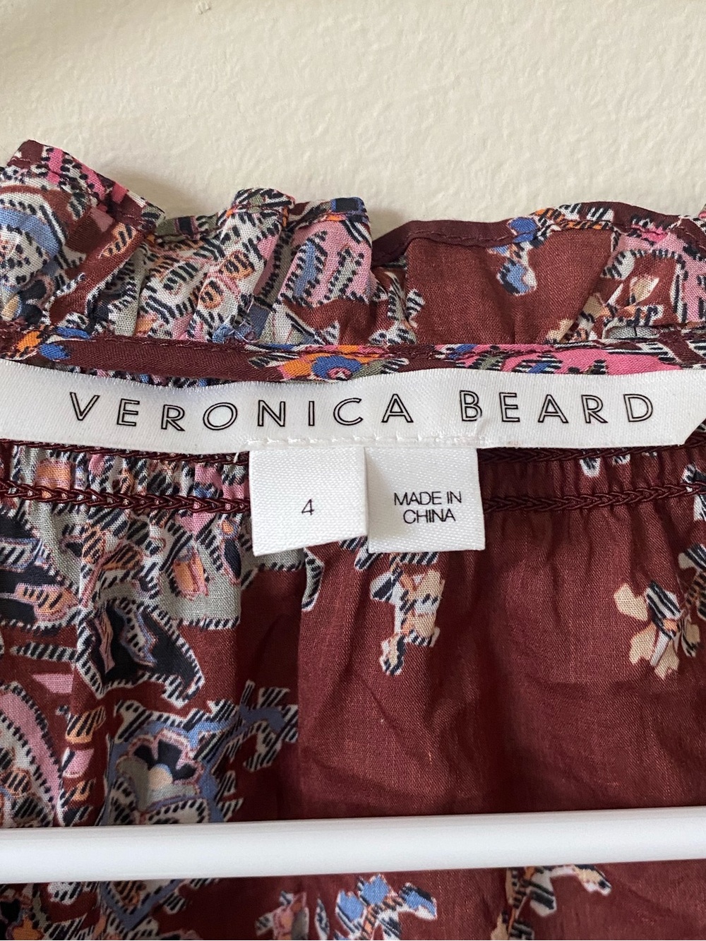 Veronica Beard Hopkins Paisley Ruffle Front Blouse - Picture 7 of 11